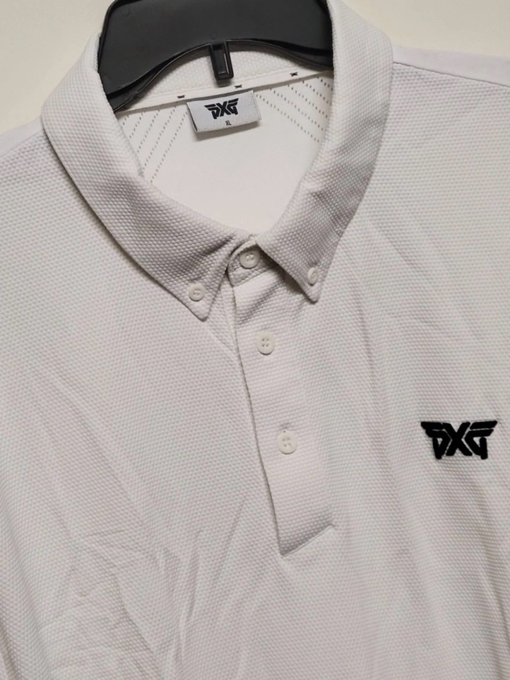 PXG Parsons Mens Xtreme Golf White Stretch Performance Polo Shirt Sz XL